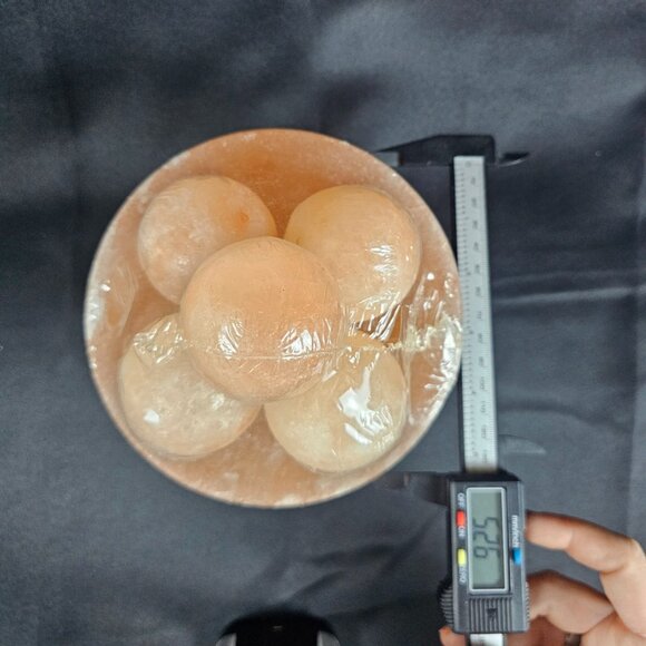 Himalayan Salt Lamp Bowl with Round Balls - Picture 4 of 5